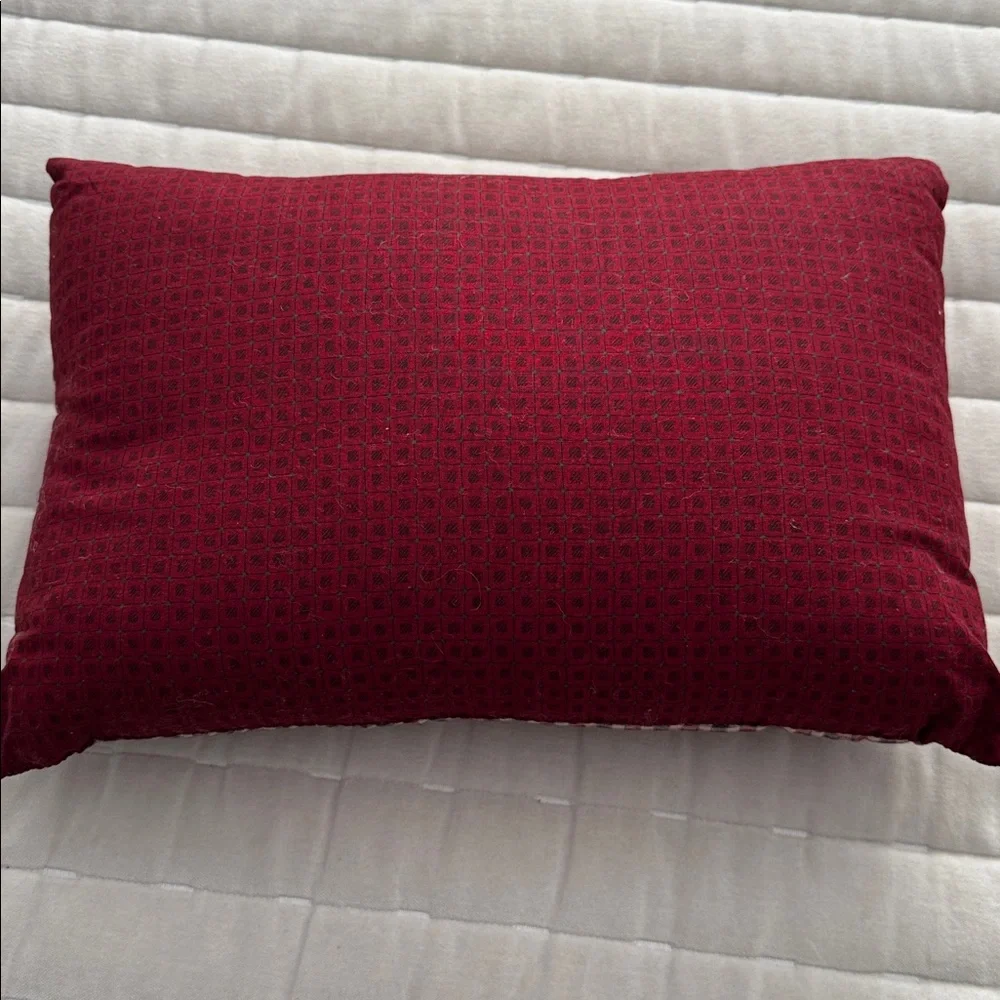 Hand Crafted Festive Red Holiday Pillow New ✨